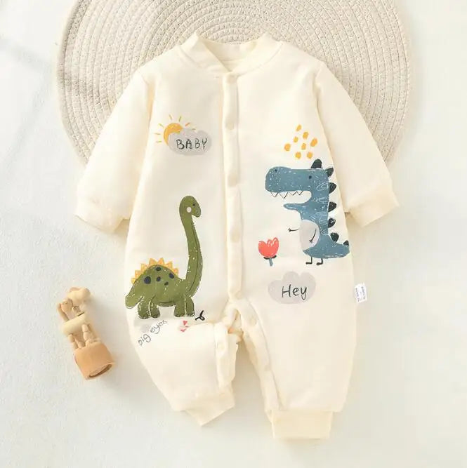 Jongens Pyjama Jumpsuit Warm Katoen Comfortabel voor Kinderen 0