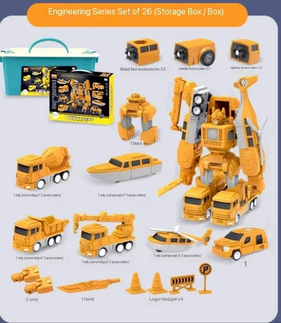 Jongens Speelgoed Transformer Vrachtwagen Duurzaam Plastic Multicolor 0