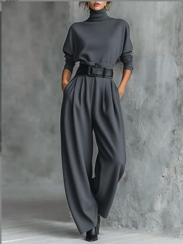 Juliet Collection | Women's Outfit Turtleneck & Straight Pants Set with Chic Design – Versatile Style for Effortless Elegance 0