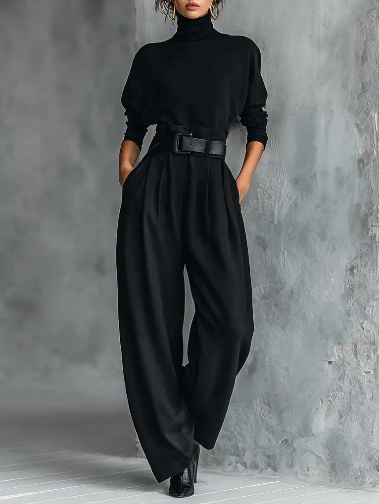Juliet Collection | Women's Outfit Turtleneck & Straight Pants Set with Chic Design – Versatile Style for Effortless Elegance 1