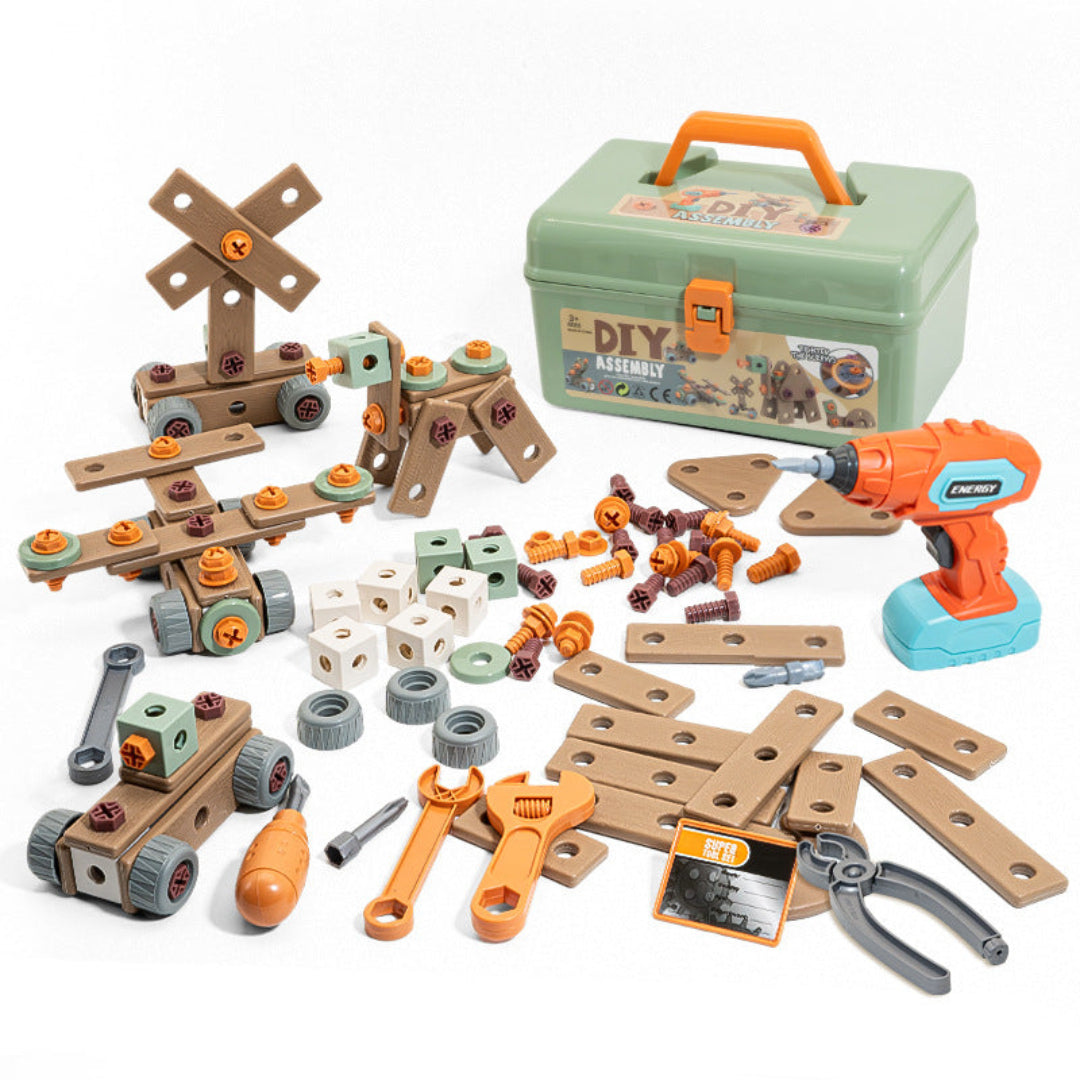 Kids Tool Set Construction Safe Learning Plastic for Ages 3 and Up 0
