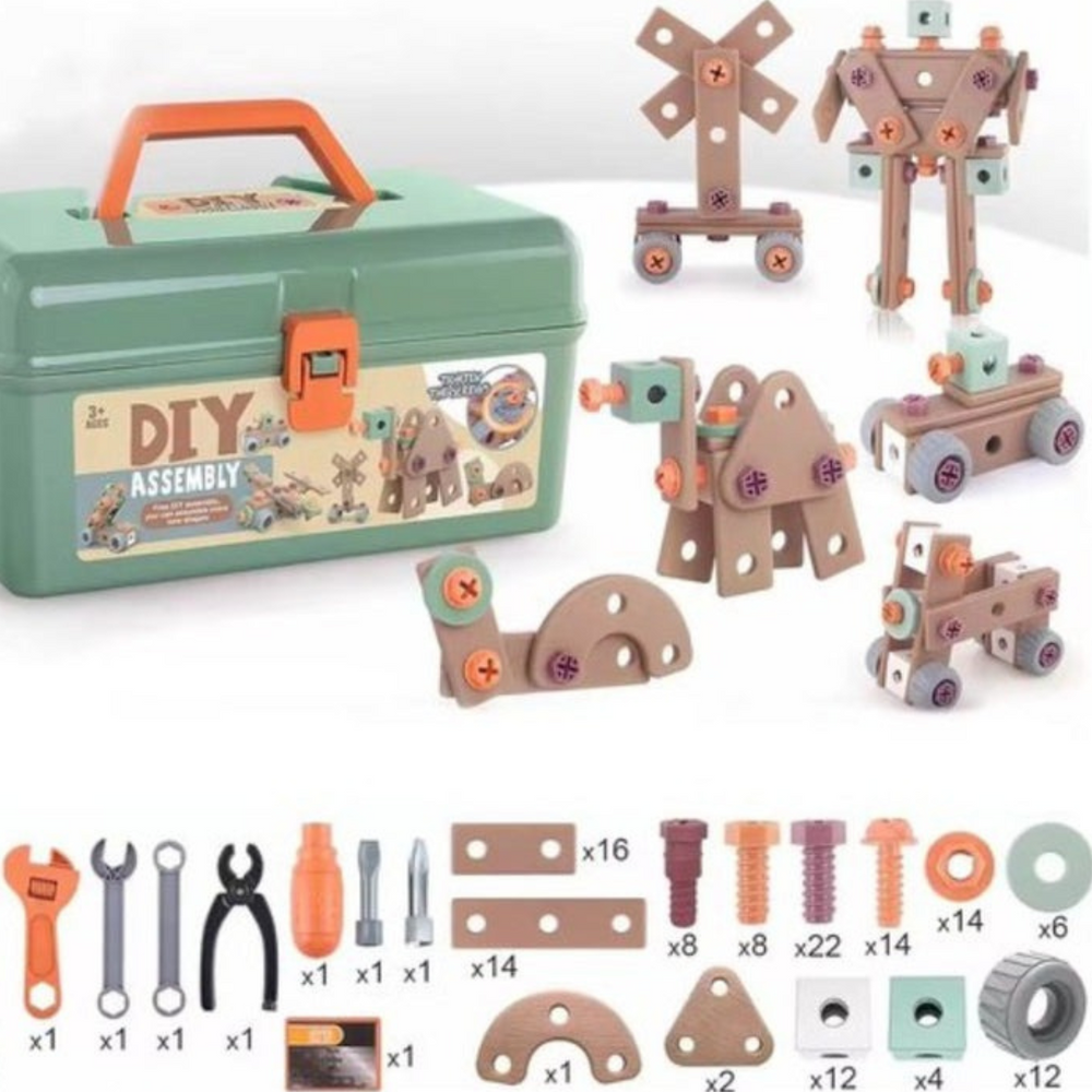 Kids Tool Set Construction Safe Learning Plastic for Ages 3 and Up 1