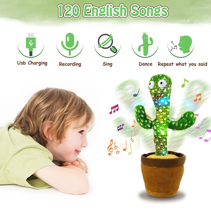Kids’ Interactive Plush Cactus Toy Talking Electronic Soft Fabric Home Decoration 3