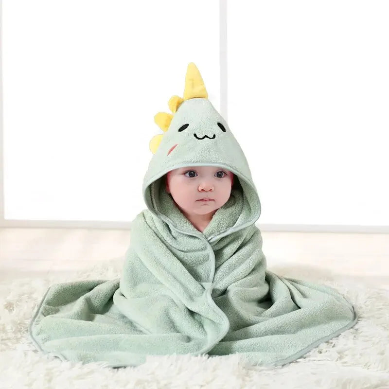 Kinder Badhanddoek Dieren Cartoon Zacht Koraal Fleece Unisex 80 cm 0