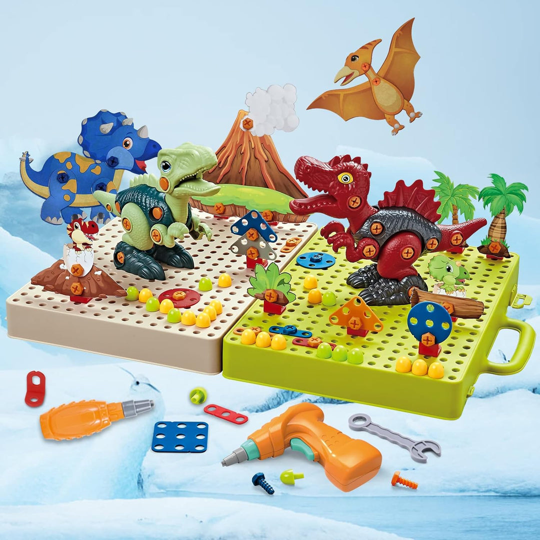 Kinderen Bouw Speelgoed Dino Toolbox Creatief Ontwerp Kunststof en Metaal 0