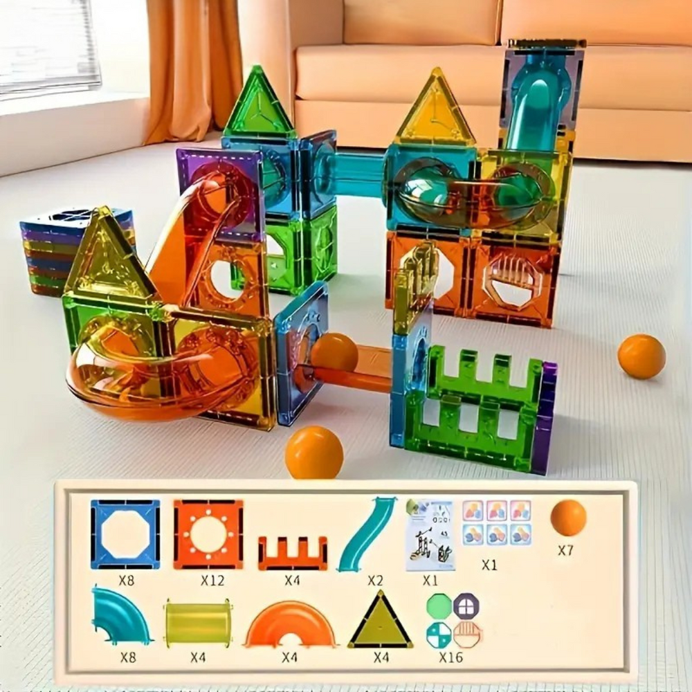 Kinderen Bouw Speelgoed Magnetisch 69-delige Set BPA-vrij met LED Verlichting 2