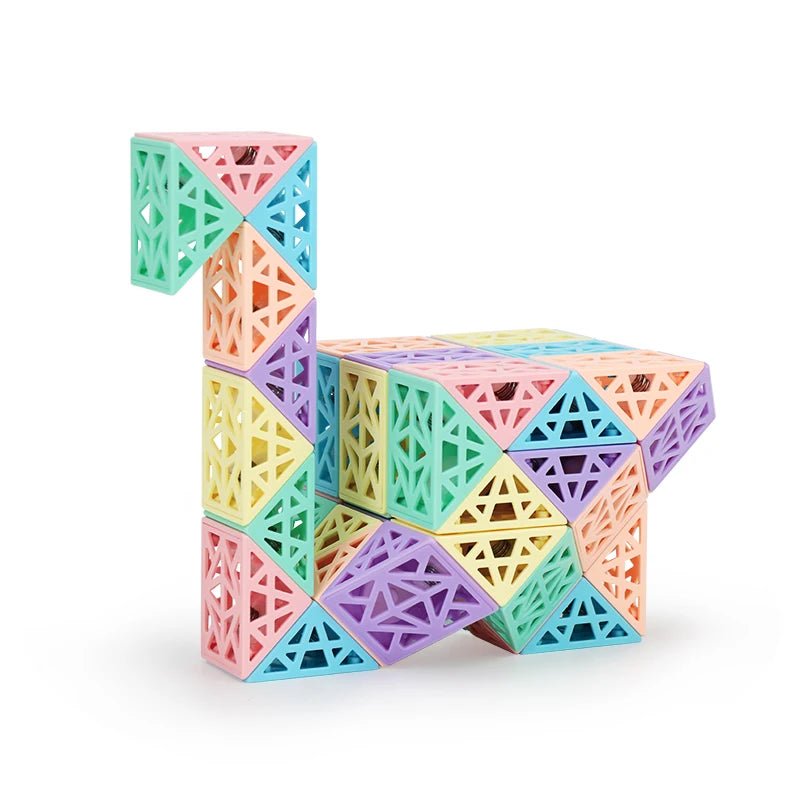 Kinderen Bouwset Snake Cube Creatief Houten Blokken Educatief Speelgoed 10