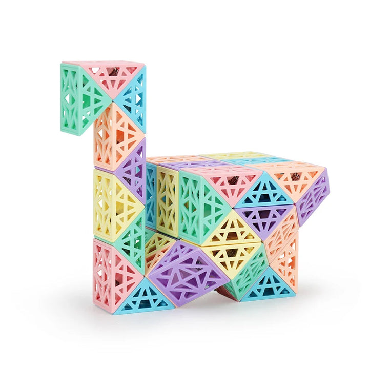 Kinderen Bouwset Snake Cube Creatief Houten Blokken Educatief Speelgoed 10