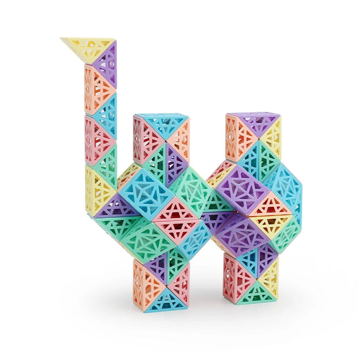 Kinderen Bouwset Snake Cube Creatief Houten Blokken Educatief Speelgoed 8
