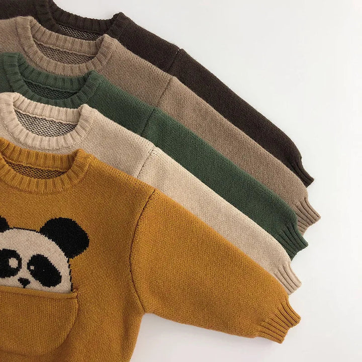 Kinderen Dierentrui met Buidel Schattige Print 100% Katoen 5