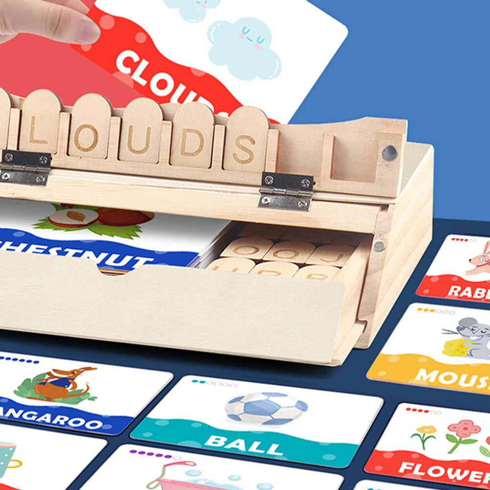 Kinderen Educatief Spel Woorden Spellen Houten Letters Beukenhout 1