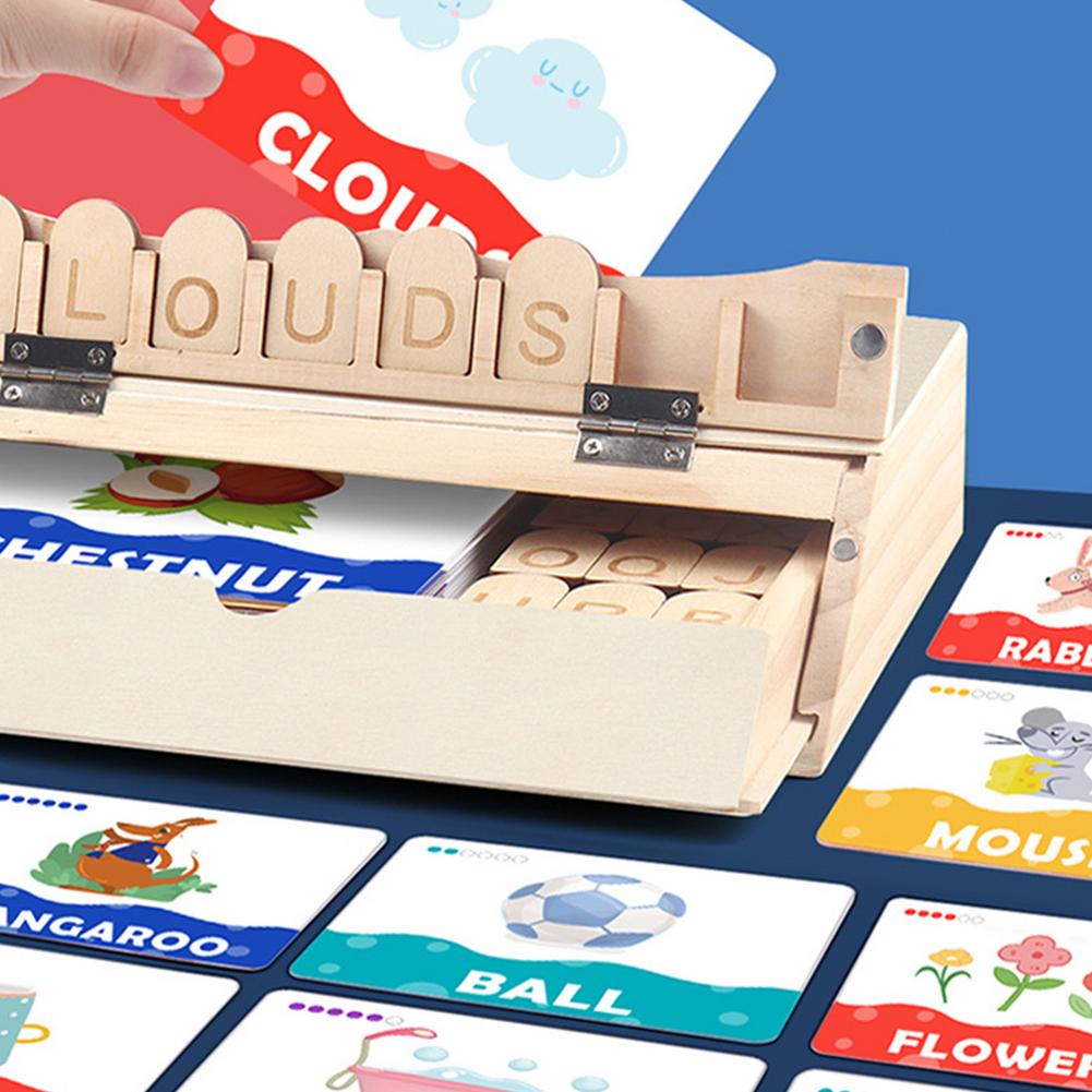 Kinderen Educatief Spel Woorden Spellen Houten Letters Beukenhout 1