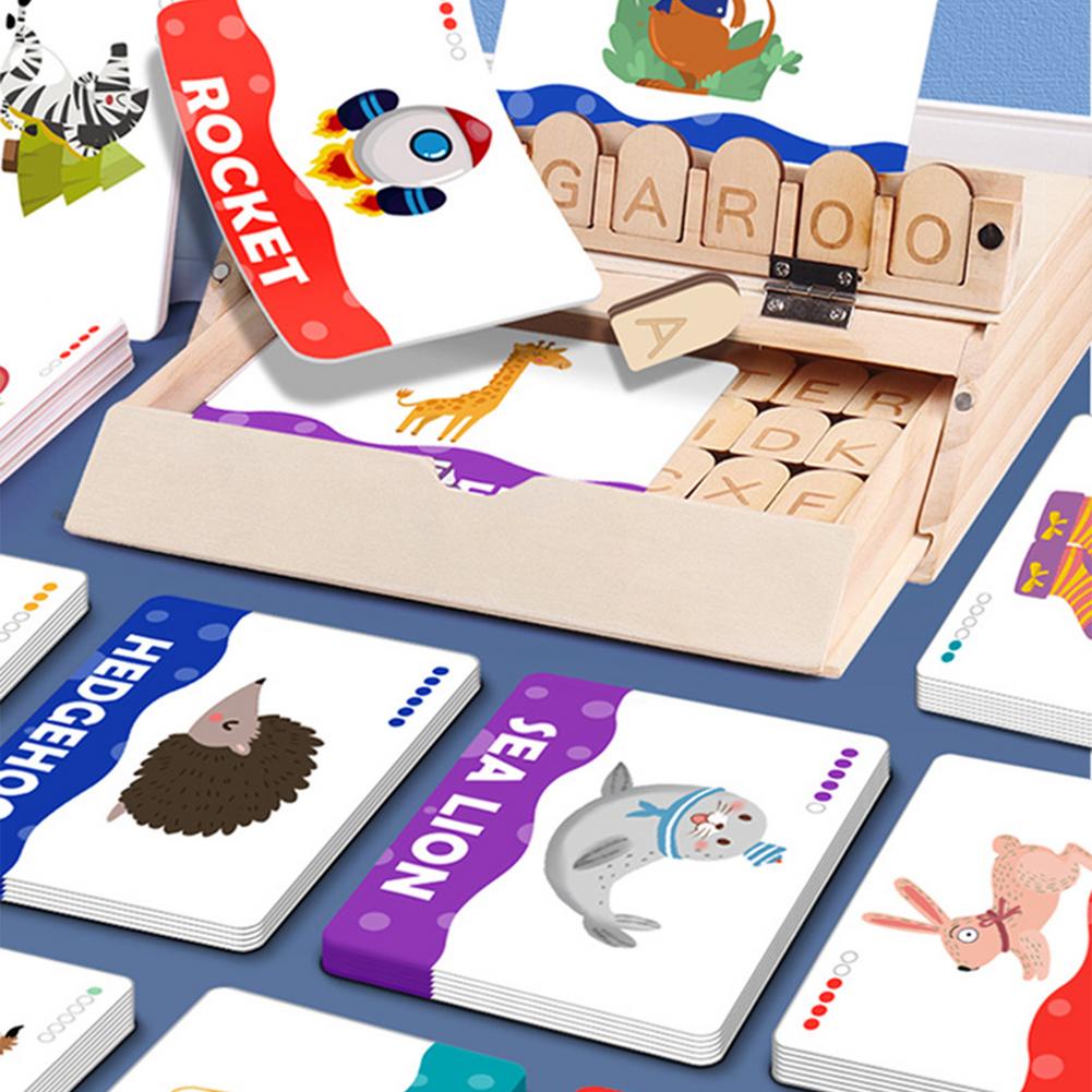 Kinderen Educatief Spel Woorden Spellen Houten Letters Beukenhout 2