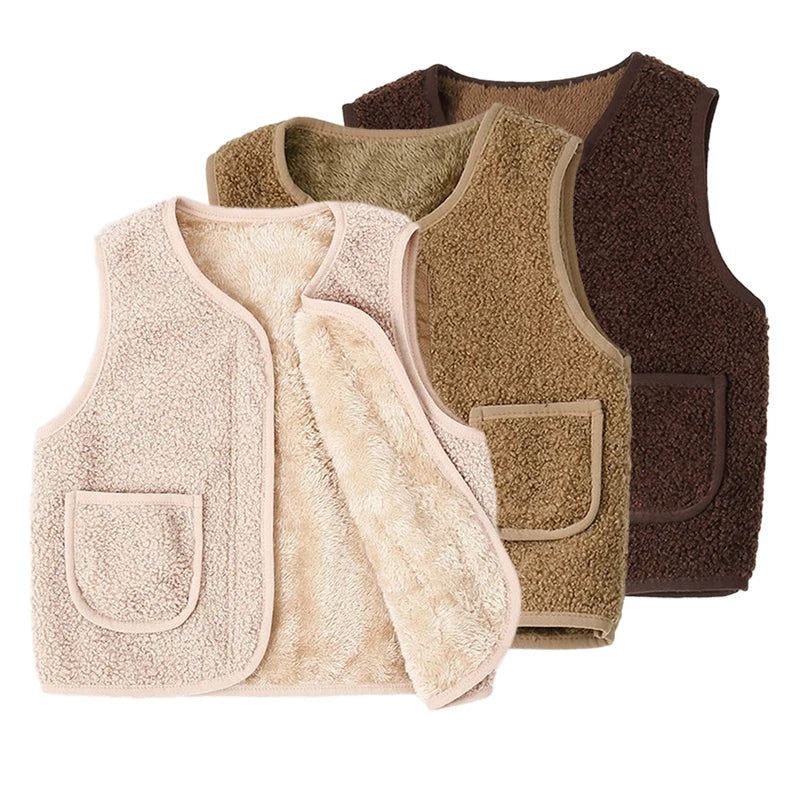 Kinderen Gilet Lamswol Look Warm Polyester 1