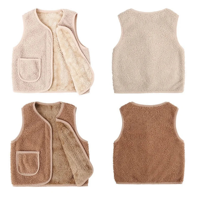 Kinderen Gilet Lamswol Look Warm Polyester 2
