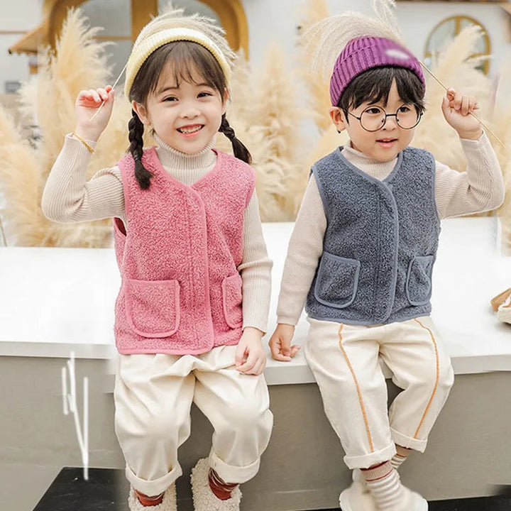 Kinderen Gilet Lamswol Look Warm Polyester 4