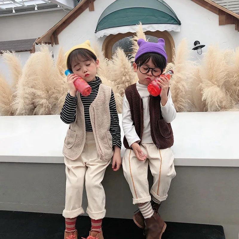 Kinderen Gilet Lamswol Look Warm Polyester 5