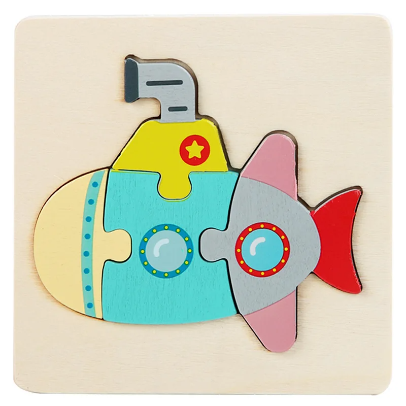 Kinderen Houten 3D Puzzel Dierenavontuur Educatief Speelgoed Hout 12