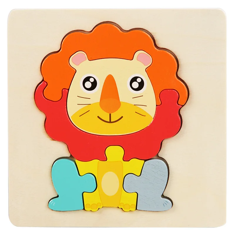 Kinderen Houten 3D Puzzel Dierenavontuur Educatief Speelgoed Hout 13