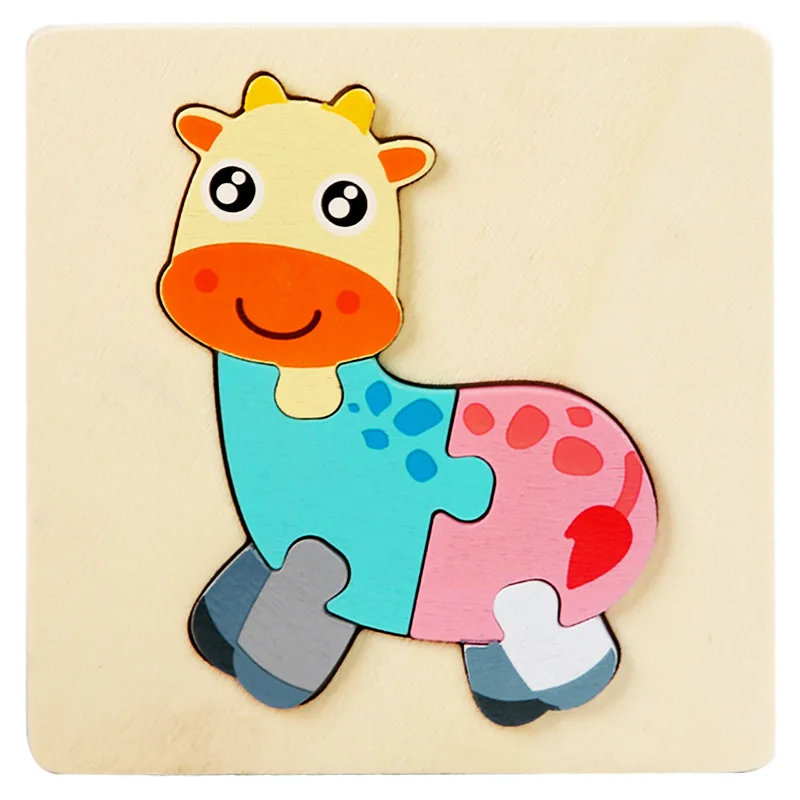 Kinderen Houten 3D Puzzel Dierenavontuur Educatief Speelgoed Hout 14
