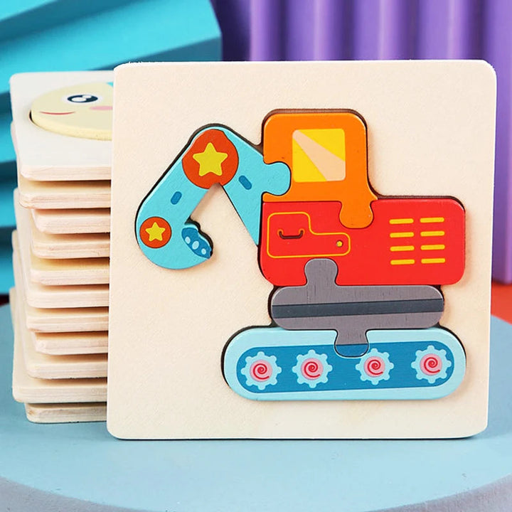 Kinderen Houten 3D Puzzel Dierenavontuur Educatief Speelgoed Hout 2