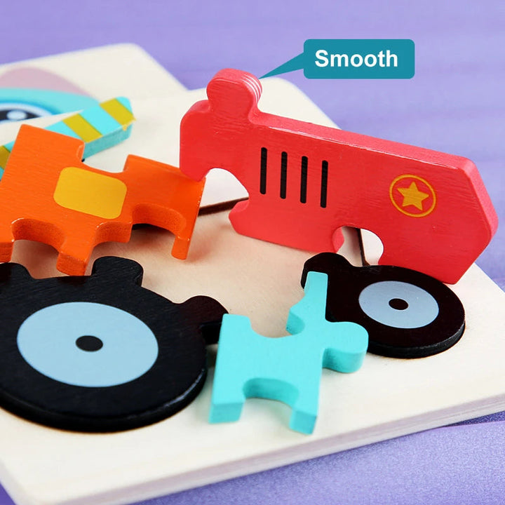 Kinderen Houten 3D Puzzel Dierenavontuur Educatief Speelgoed Hout 4