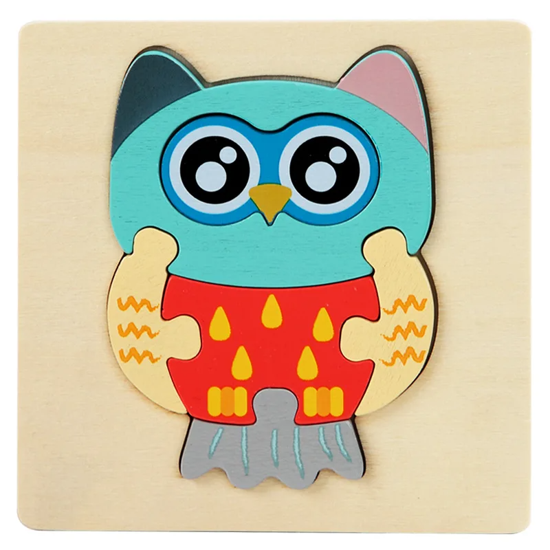 Kinderen Houten 3D Puzzel Dierenavontuur Educatief Speelgoed Hout 8