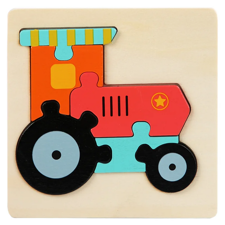 Kinderen Houten 3D Puzzel Dierenavontuur Educatief Speelgoed Hout 9