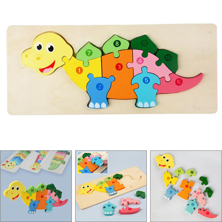 Kinderen Houten Dierenpuzzel Educatief Speelgoed Cognitieve Ontwikkeling Veilig Hout 10