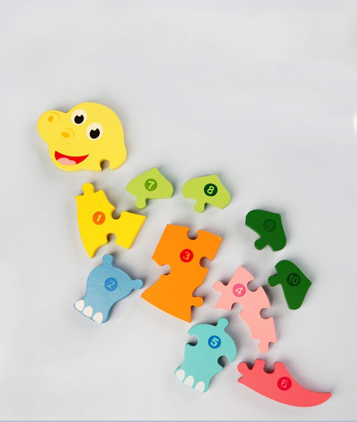 Kinderen Houten Dierenpuzzel Educatief Speelgoed Cognitieve Ontwikkeling Veilig Hout 3