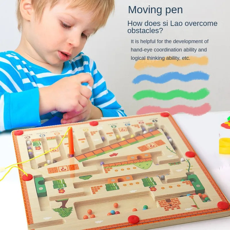 Kinderen Houten Magnetische Puzzel Creatief Leren 29.8 cm 2