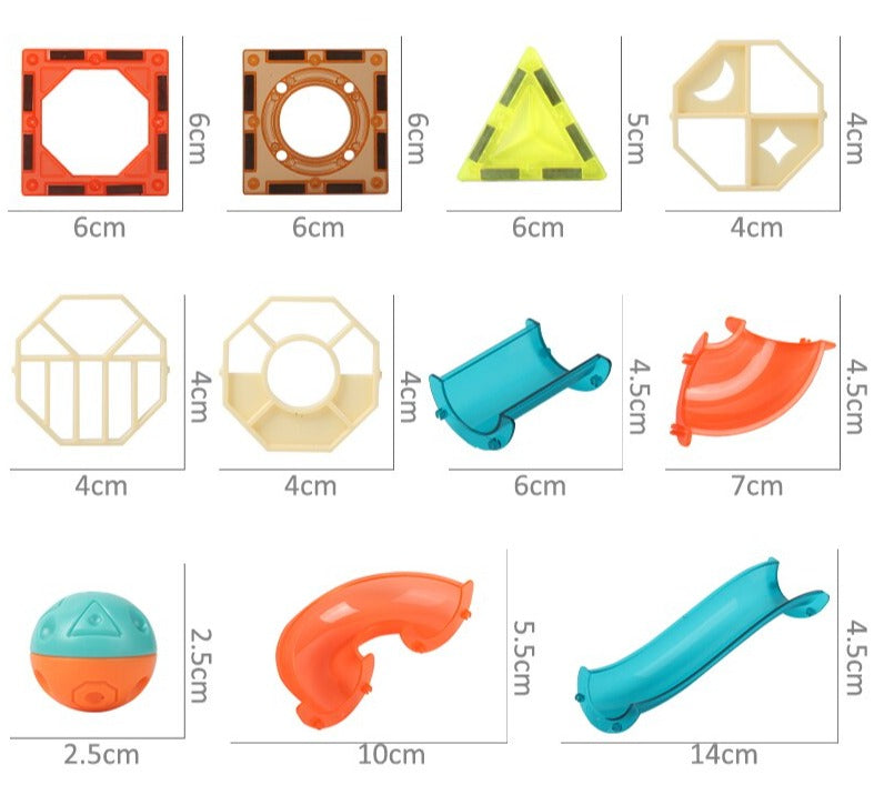 Kinderen Knikkerbaan Creatief Magnetisch Speelgoed 68 Stuks ABS Veilig voor Kinderen 3