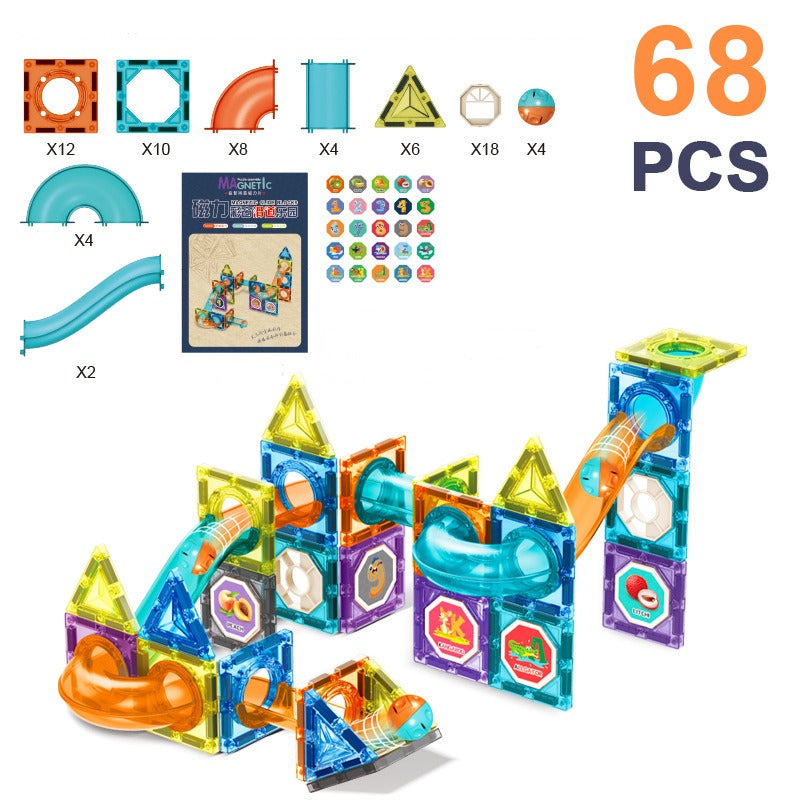 Kinderen Knikkerbaan Creatief Magnetisch Speelgoed 68 Stuks ABS Veilig voor Kinderen 4