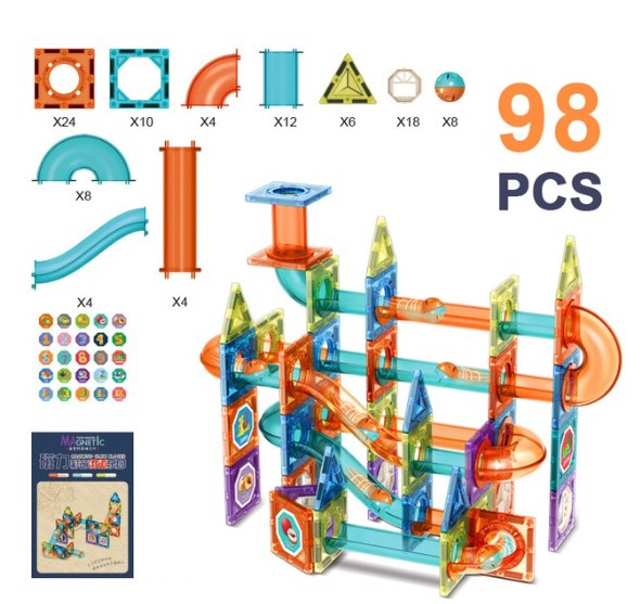 Kinderen Knikkerbaan Creatief Magnetisch Speelgoed 68 Stuks ABS Veilig voor Kinderen 5
