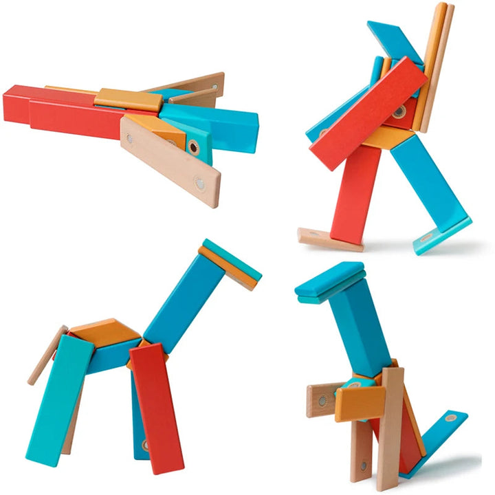 Kinderen Magnetisch Bouw Speelgoed Houten Blokken Educatief Creatief Veilig 14 Stuks 3