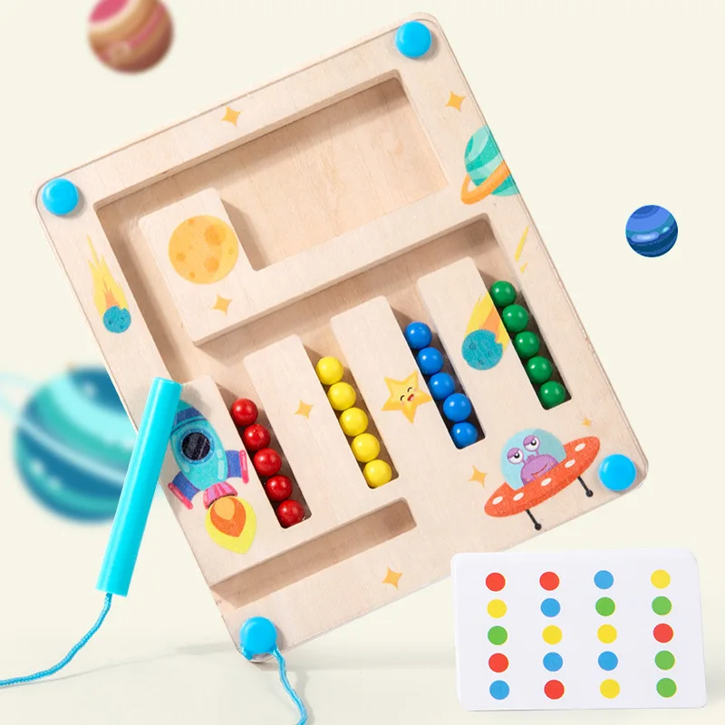 Kinderen Magnetisch Kleurenspel Hout Educatief Motorische Vaardigheden Creativiteit 0