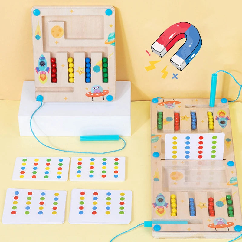 Kinderen Magnetisch Kleurenspel Hout Educatief Motorische Vaardigheden Creativiteit 1