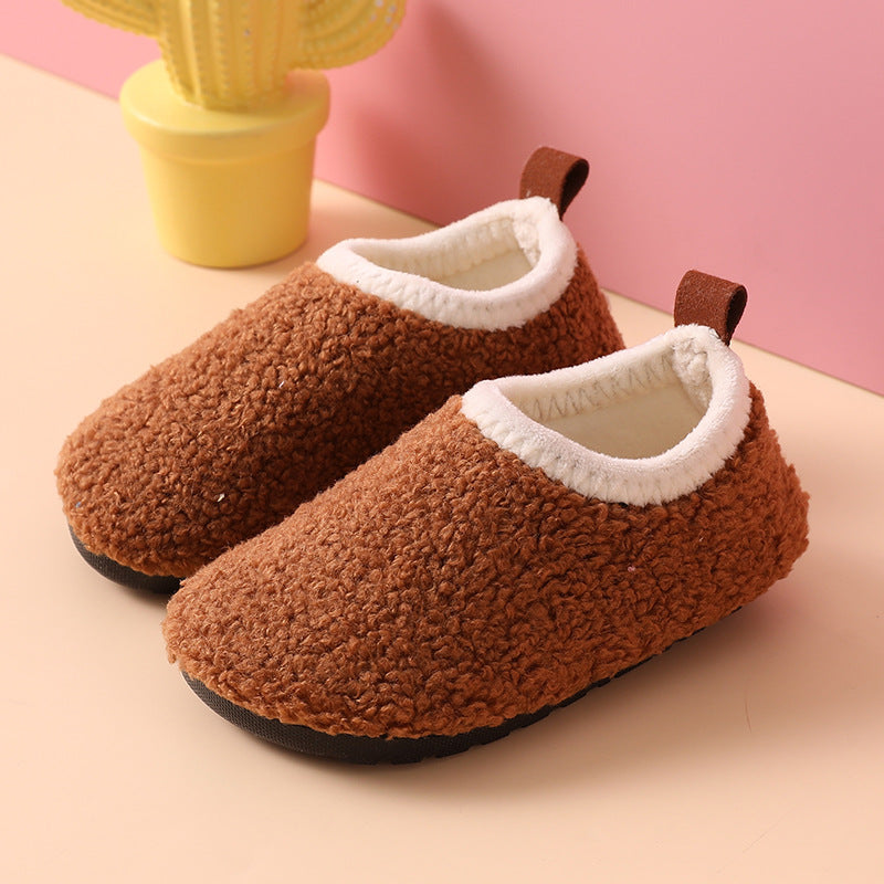 Kinderen Pantoffels Warm Antislip Wol Rubber Voor Binnen Sloffen Voor Jongens 3