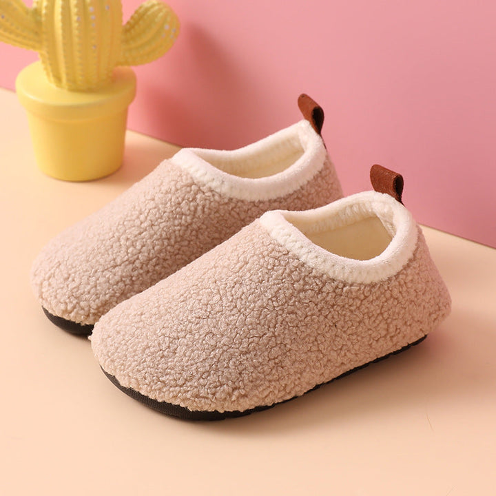 Kinderen Pantoffels Warm Antislip Wol Rubber Voor Binnen Sloffen Voor Jongens 4