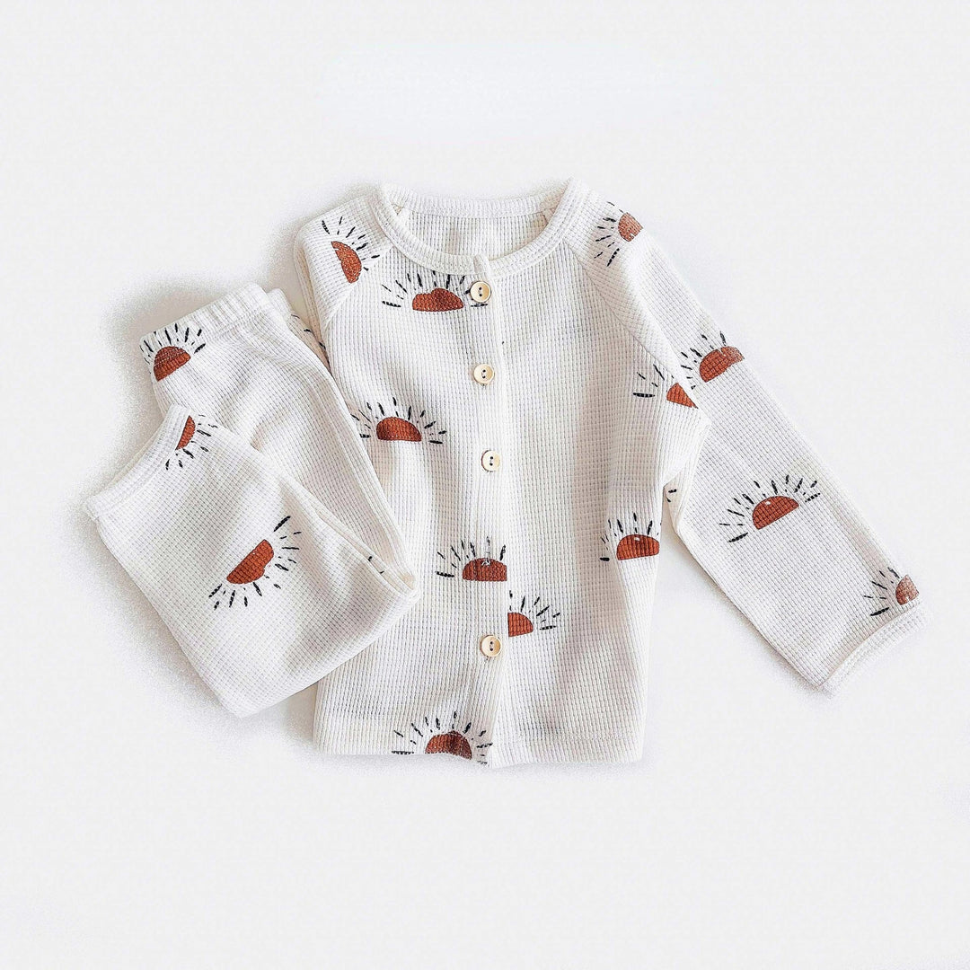 Kinderen Pyjama Luchtig Katoen Comfortabel Lange Mouwen en Broek 14