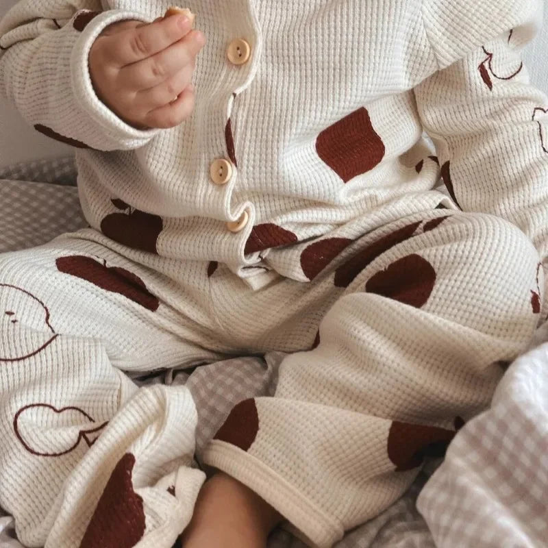 Kinderen Pyjama Luchtig Katoen Comfortabel Lange Mouwen en Broek 3