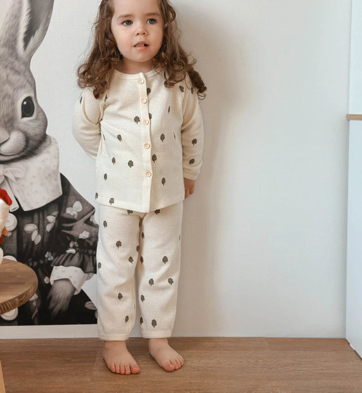 Kinderen Pyjama Luchtig Katoen Comfortabel Lange Mouwen en Broek 8