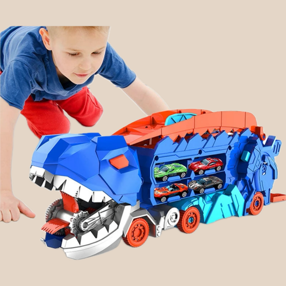 Kinderen Speelgoedauto Dino Transporter Inclusief Dinofiguren Duurzaam Kunststof 0