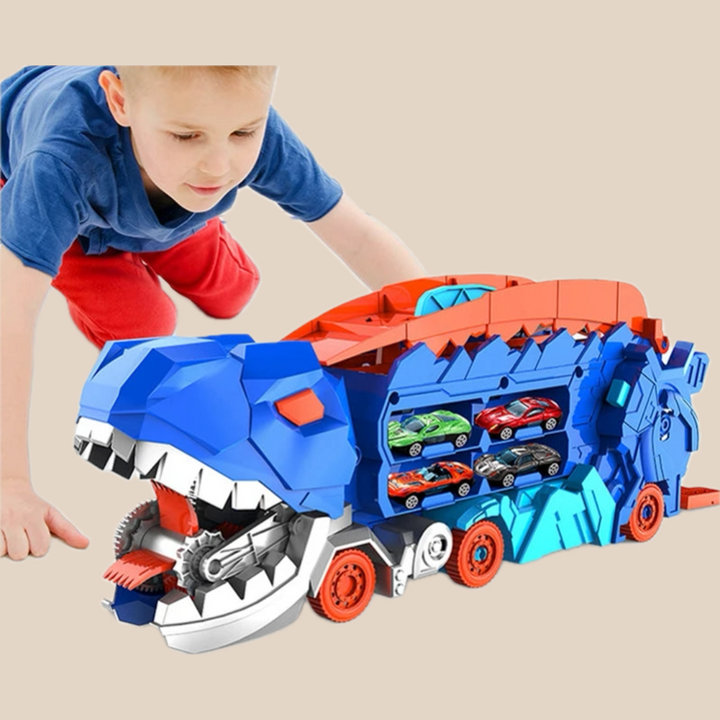 Kinderen Speelgoedauto Dino Transporter Inclusief Dinofiguren Duurzaam Kunststof 0