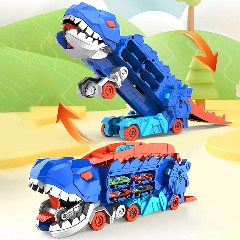 Kinderen Speelgoedauto Dino Transporter Inclusief Dinofiguren Duurzaam Kunststof 1