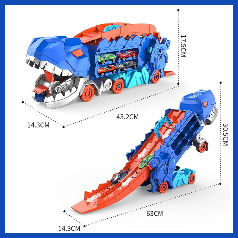 Kinderen Speelgoedauto Dino Transporter Inclusief Dinofiguren Duurzaam Kunststof 5