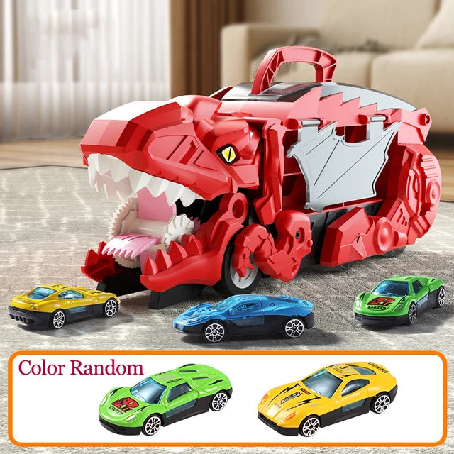 Kinderen Speelgoedauto Dino Transporter Inclusief Dinofiguren Duurzaam Kunststof 6