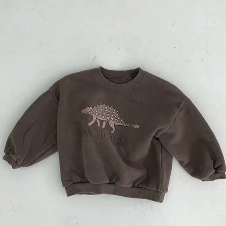 Kinderen Sweater Leuke Dinosaurusprint 100% Katoen Groene Kleur 2
