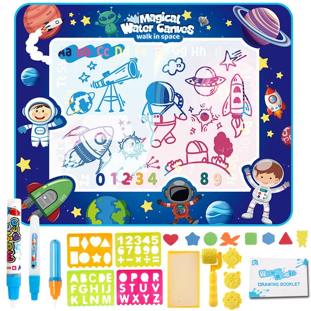 Kinderen Watermat Creatief Speelgoed Met Sjablonen en Waterpennen Herbruikbaar 1000x800mm 6