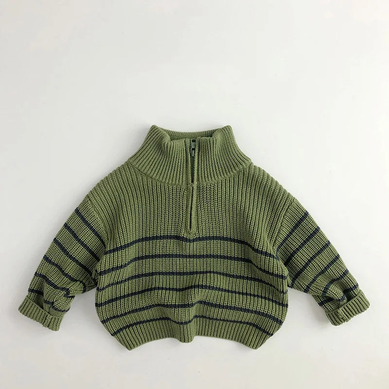 Kinderen Zipper Trui Comfortabel Katoen Eenvoudige Rits 0
